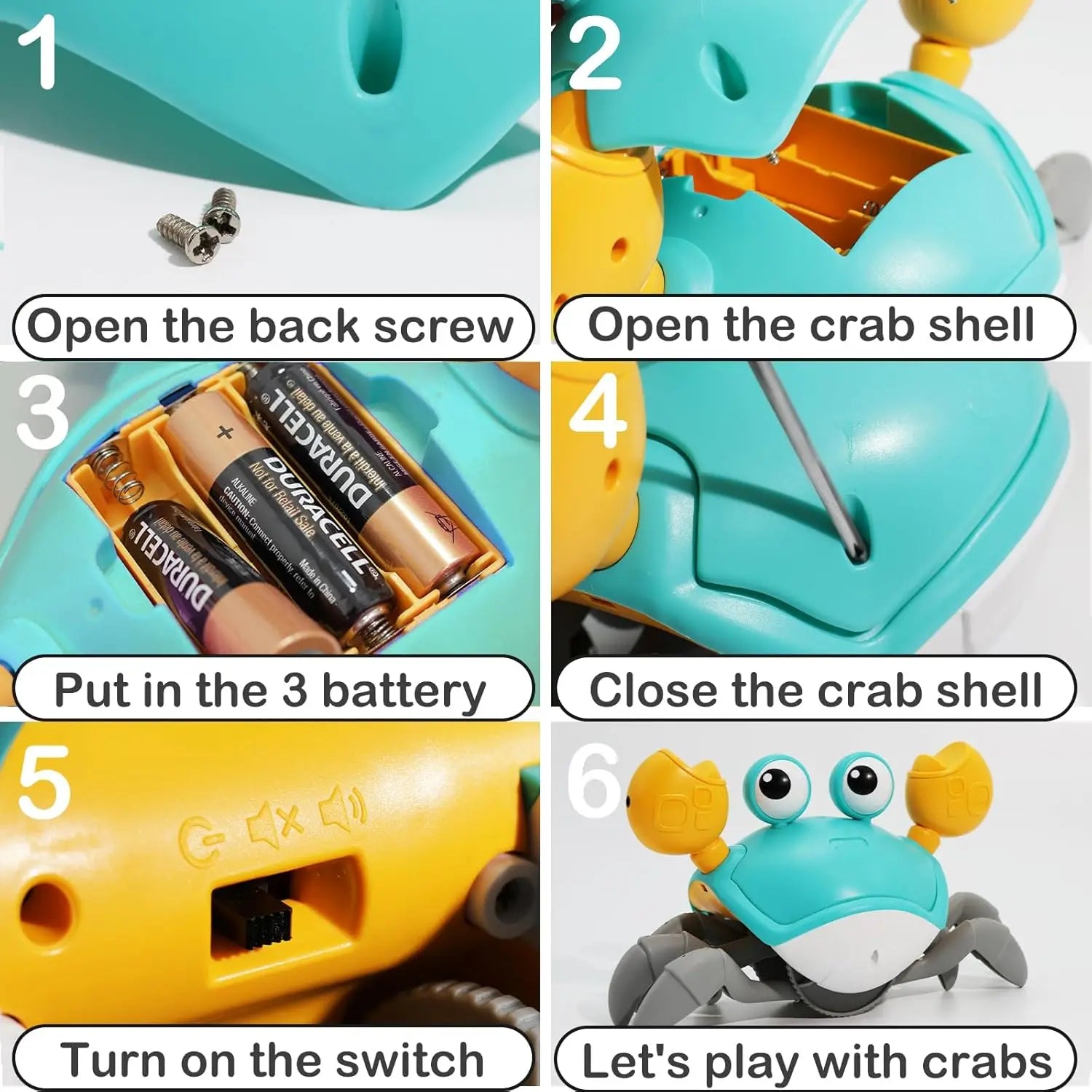 Crawling Crab Baby Toy, Interactive Infant Tummy Time Crab with Music, Toddler Walking Dancing Crab, Funny Birthday Gifts